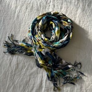 Cool Toned Soft Patterned Scarf